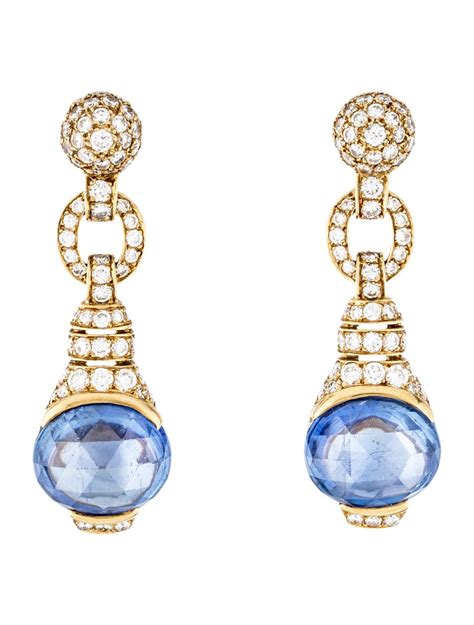 cartier sapphire earrings